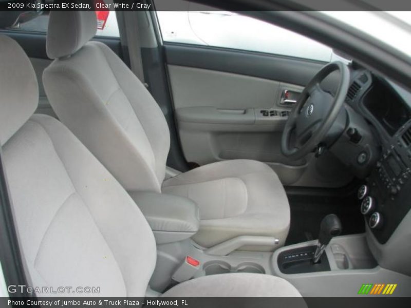 Clear White / Gray 2009 Kia Spectra EX Sedan