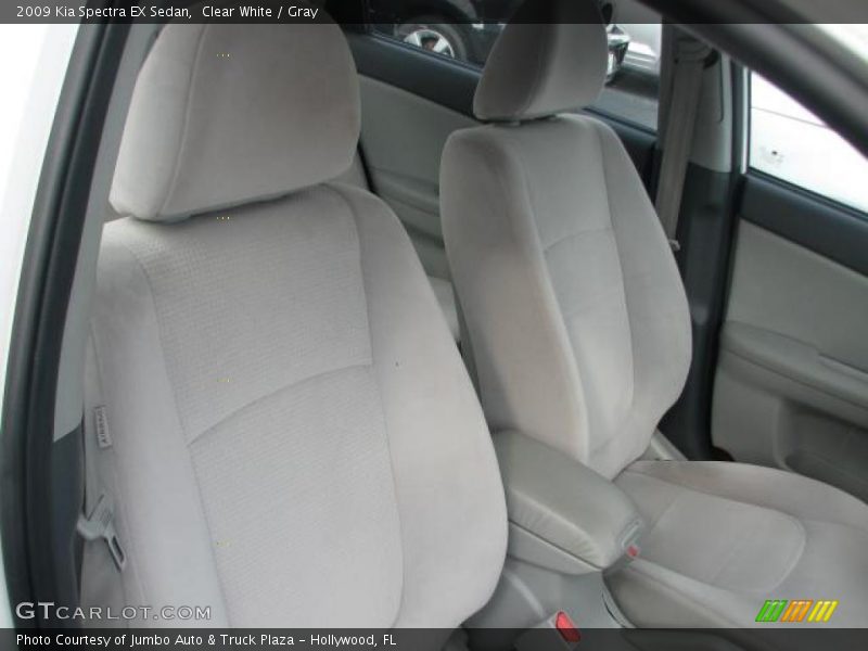 Clear White / Gray 2009 Kia Spectra EX Sedan