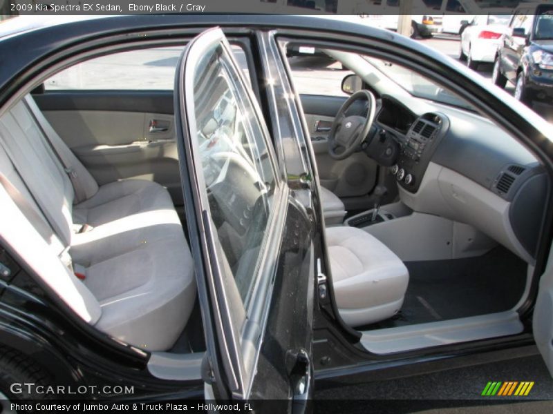 Ebony Black / Gray 2009 Kia Spectra EX Sedan