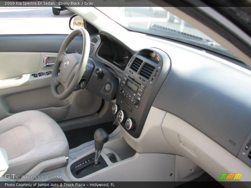Ebony Black / Gray 2009 Kia Spectra EX Sedan