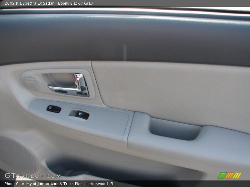 Ebony Black / Gray 2009 Kia Spectra EX Sedan