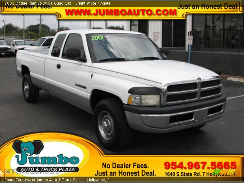 Bright White / Agate 2001 Dodge Ram 2500 ST Quad Cab
