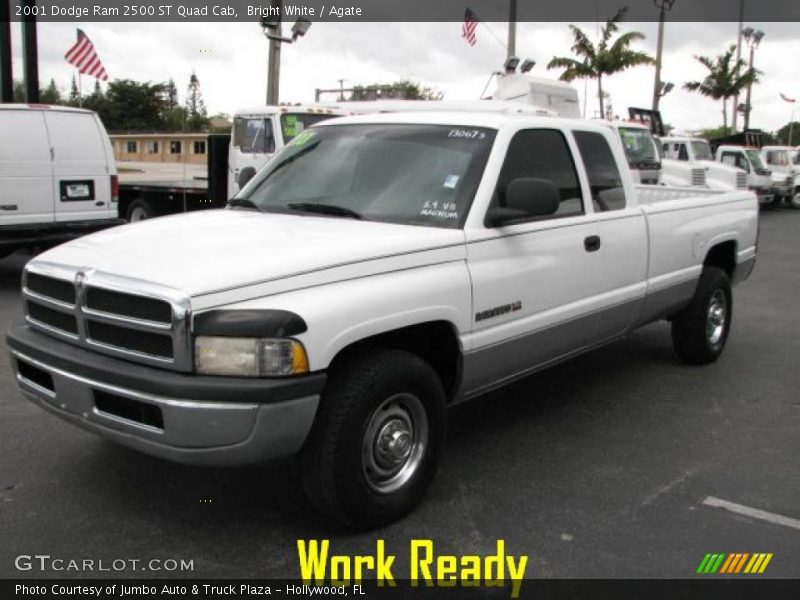 Bright White / Agate 2001 Dodge Ram 2500 ST Quad Cab