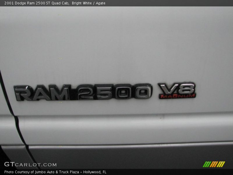 Bright White / Agate 2001 Dodge Ram 2500 ST Quad Cab
