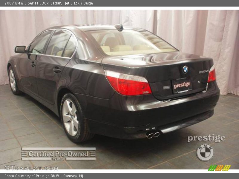 Jet Black / Beige 2007 BMW 5 Series 530xi Sedan