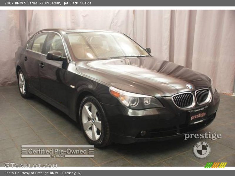 Jet Black / Beige 2007 BMW 5 Series 530xi Sedan