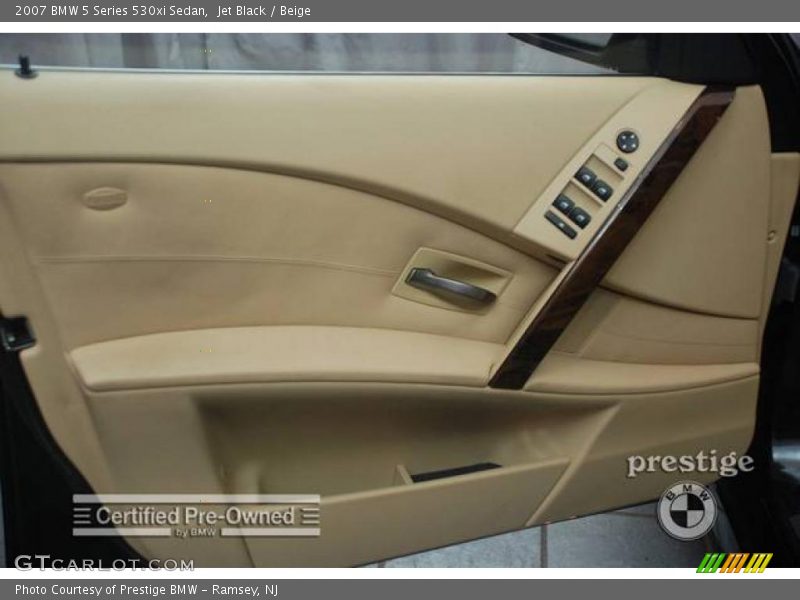 Jet Black / Beige 2007 BMW 5 Series 530xi Sedan