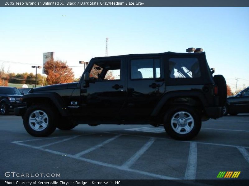 Black / Dark Slate Gray/Medium Slate Gray 2009 Jeep Wrangler Unlimited X