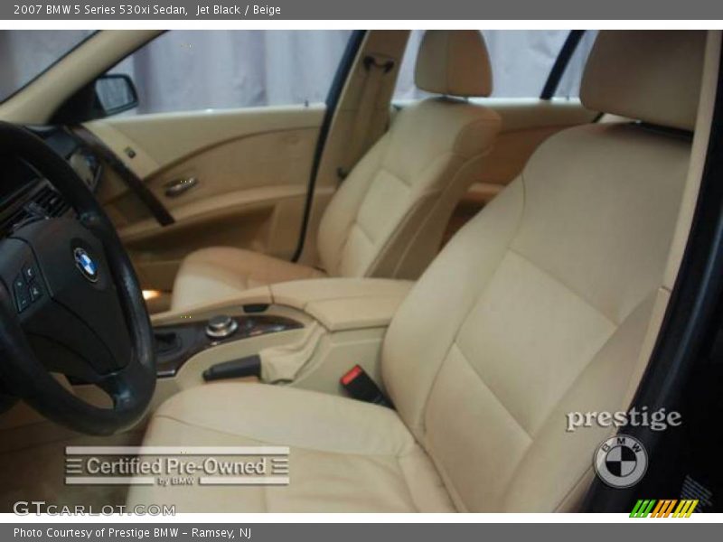 Jet Black / Beige 2007 BMW 5 Series 530xi Sedan