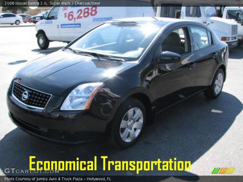 Super Black / Charcoal/Steel 2008 Nissan Sentra 2.0