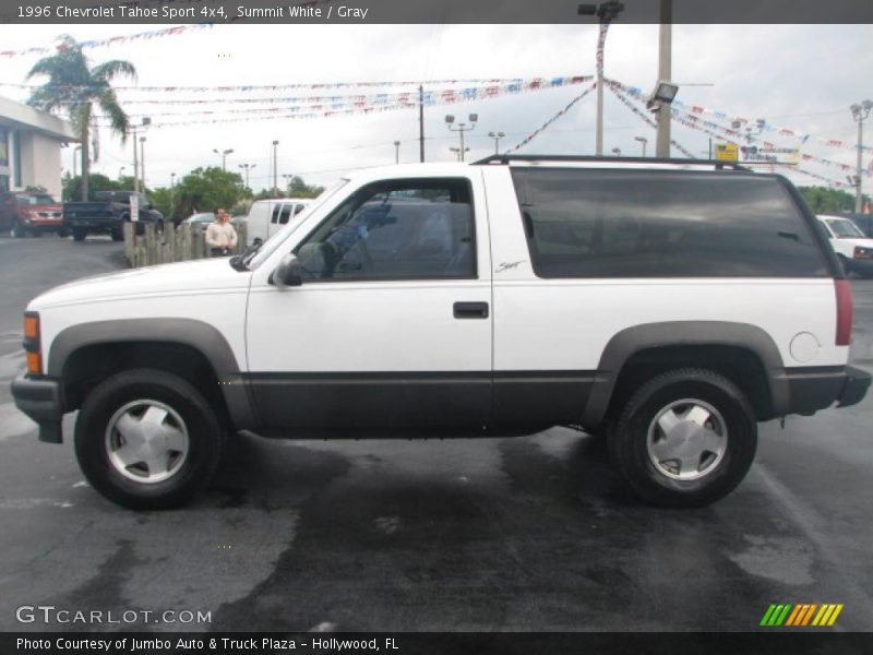 Summit White / Gray 1996 Chevrolet Tahoe Sport 4x4