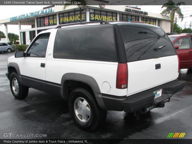 Summit White / Gray 1996 Chevrolet Tahoe Sport 4x4