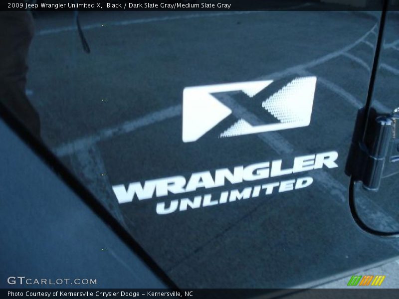 Black / Dark Slate Gray/Medium Slate Gray 2009 Jeep Wrangler Unlimited X