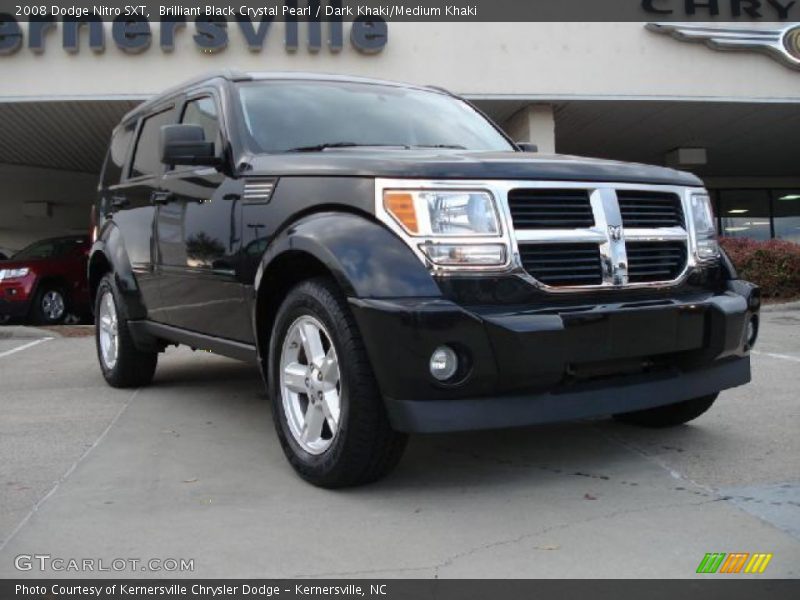 Brilliant Black Crystal Pearl / Dark Khaki/Medium Khaki 2008 Dodge Nitro SXT
