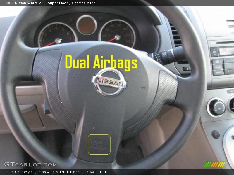 Super Black / Charcoal/Steel 2008 Nissan Sentra 2.0