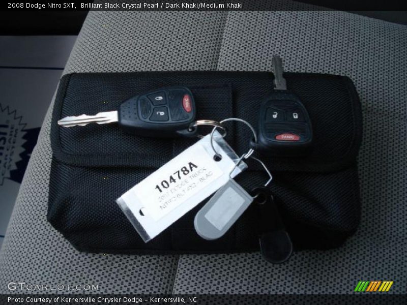 Brilliant Black Crystal Pearl / Dark Khaki/Medium Khaki 2008 Dodge Nitro SXT
