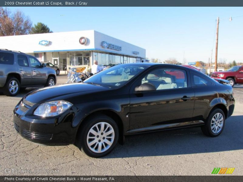 Black / Gray 2009 Chevrolet Cobalt LS Coupe
