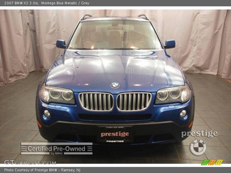 Montego Blue Metallic / Grey 2007 BMW X3 3.0si