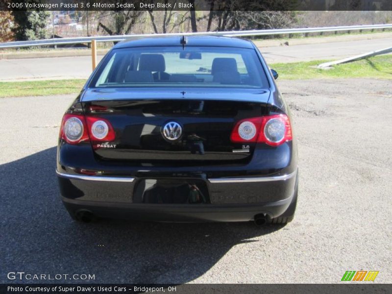 Deep Black / Black 2006 Volkswagen Passat 3.6 4Motion Sedan