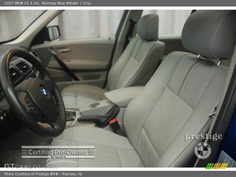 Montego Blue Metallic / Grey 2007 BMW X3 3.0si