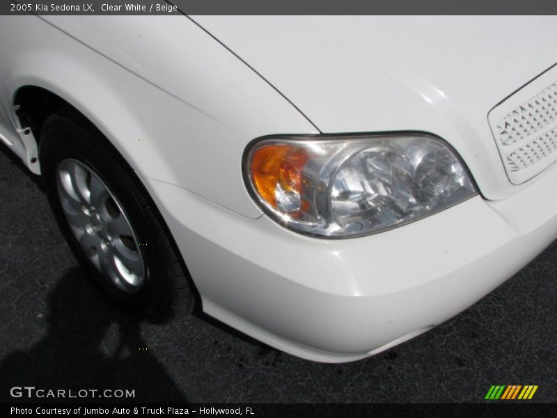 Clear White / Beige 2005 Kia Sedona LX