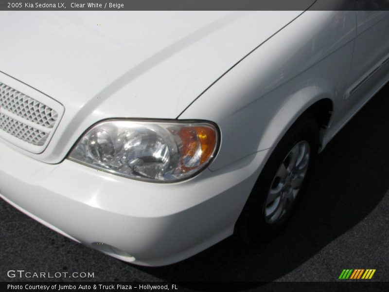 Clear White / Beige 2005 Kia Sedona LX