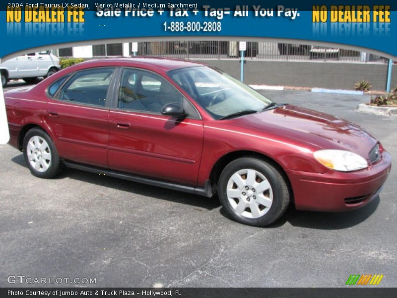 Merlot Metallic / Medium Parchment 2004 Ford Taurus LX Sedan
