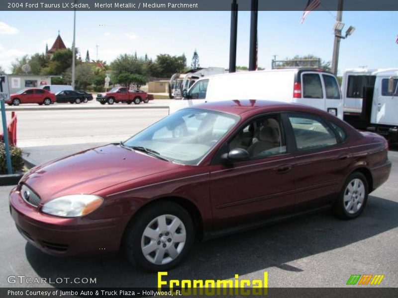 Merlot Metallic / Medium Parchment 2004 Ford Taurus LX Sedan