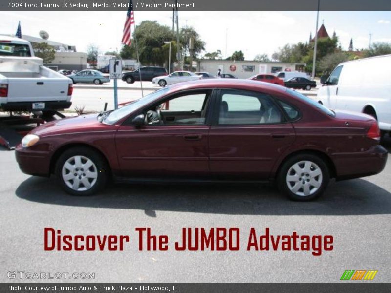 Merlot Metallic / Medium Parchment 2004 Ford Taurus LX Sedan