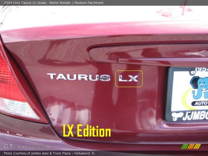 Merlot Metallic / Medium Parchment 2004 Ford Taurus LX Sedan