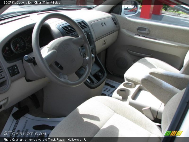 Clear White / Beige 2005 Kia Sedona LX