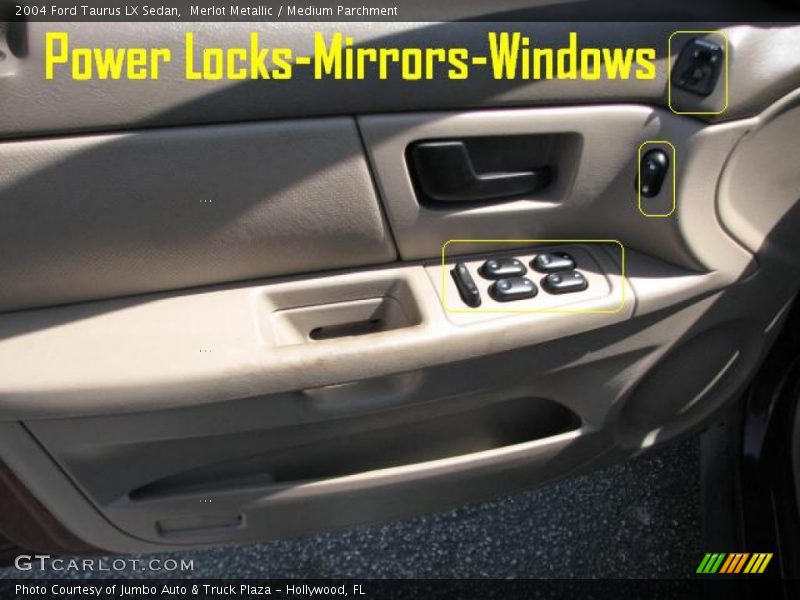 Merlot Metallic / Medium Parchment 2004 Ford Taurus LX Sedan