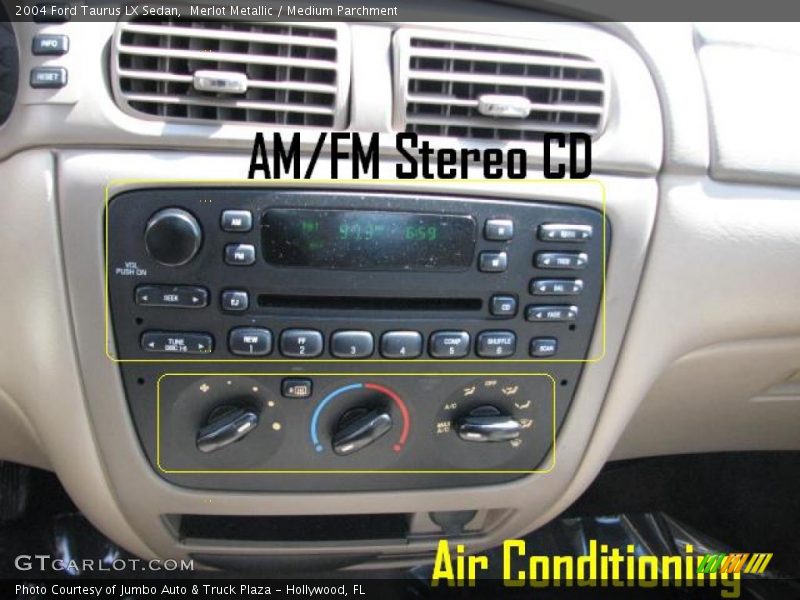 Merlot Metallic / Medium Parchment 2004 Ford Taurus LX Sedan