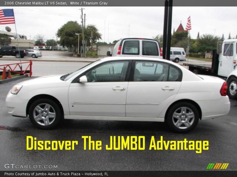 White / Titanium Gray 2006 Chevrolet Malibu LT V6 Sedan