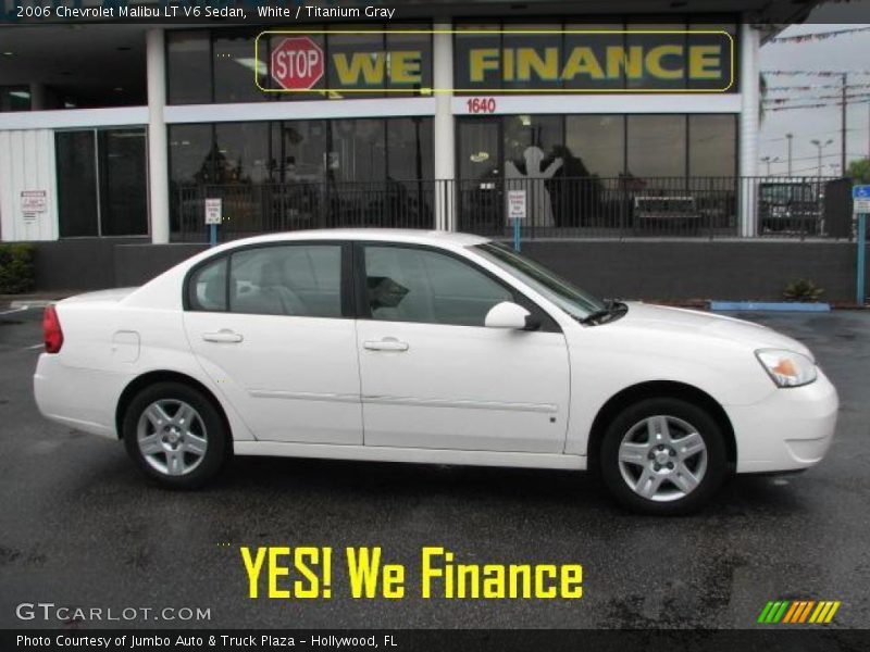 White / Titanium Gray 2006 Chevrolet Malibu LT V6 Sedan