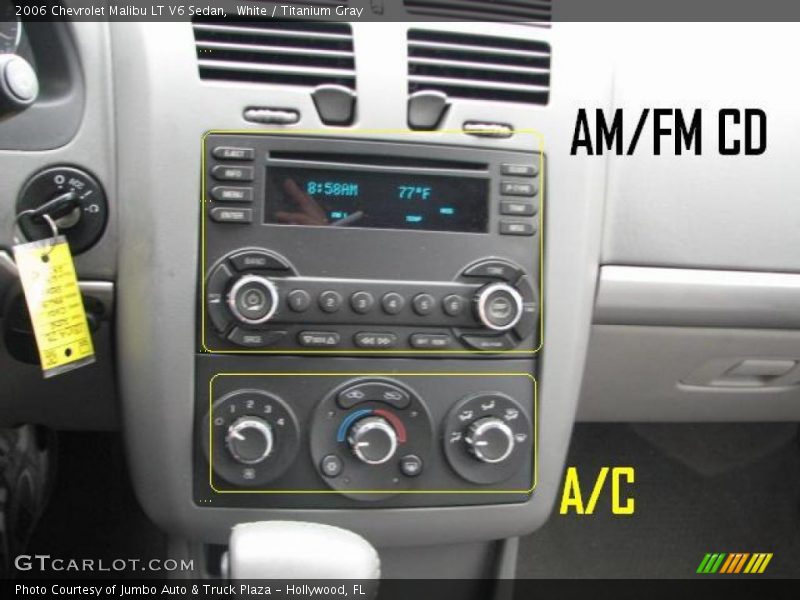 White / Titanium Gray 2006 Chevrolet Malibu LT V6 Sedan
