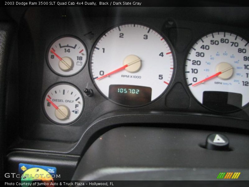 Black / Dark Slate Gray 2003 Dodge Ram 3500 SLT Quad Cab 4x4 Dually