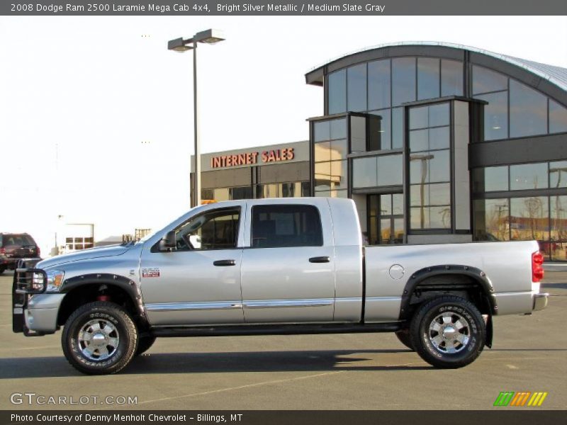 Bright Silver Metallic / Medium Slate Gray 2008 Dodge Ram 2500 Laramie Mega Cab 4x4