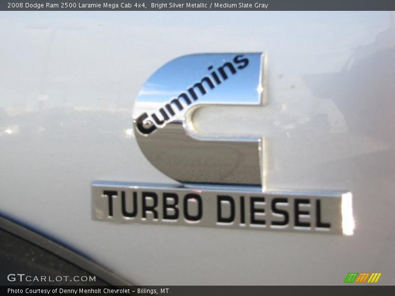 Bright Silver Metallic / Medium Slate Gray 2008 Dodge Ram 2500 Laramie Mega Cab 4x4