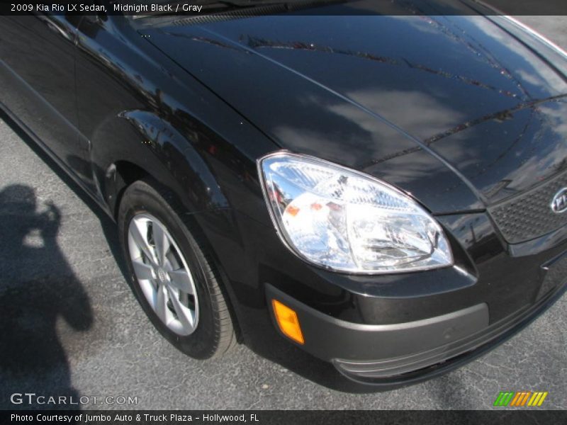 Midnight Black / Gray 2009 Kia Rio LX Sedan