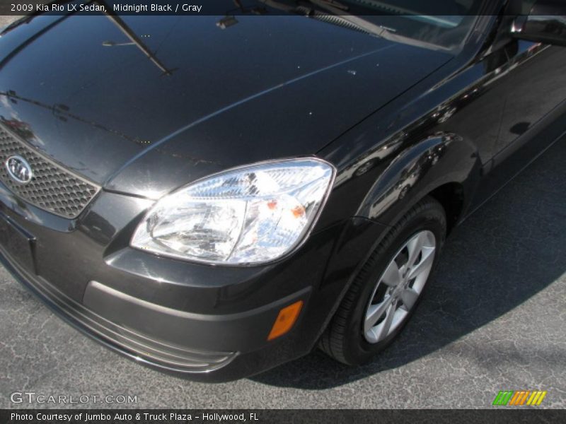 Midnight Black / Gray 2009 Kia Rio LX Sedan