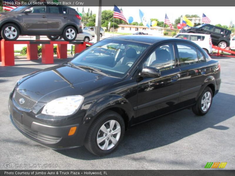 Midnight Black / Gray 2009 Kia Rio LX Sedan