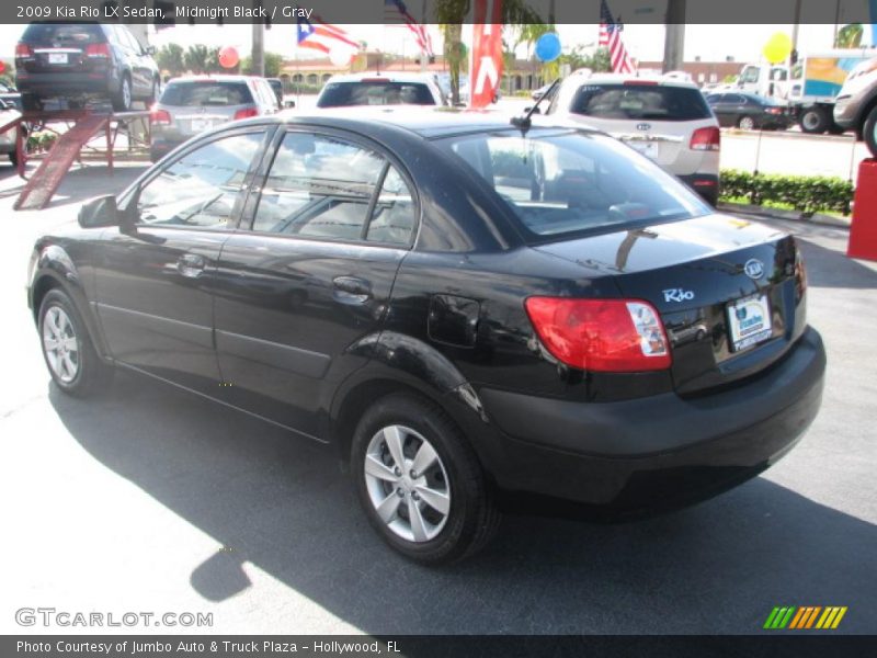 Midnight Black / Gray 2009 Kia Rio LX Sedan