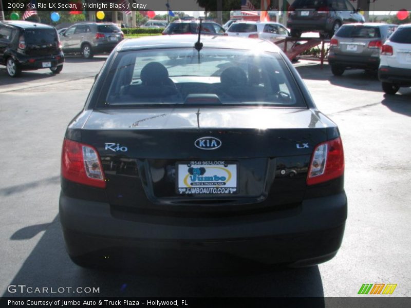 Midnight Black / Gray 2009 Kia Rio LX Sedan