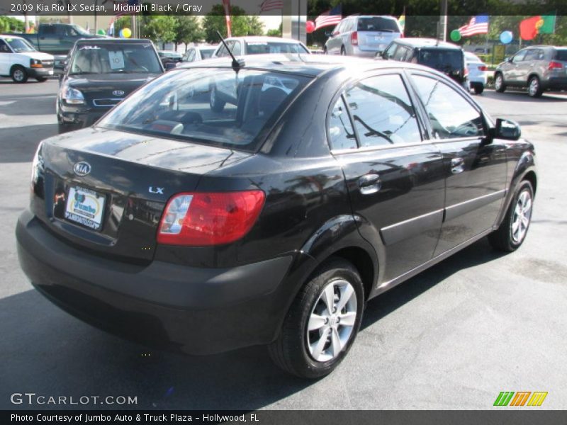 Midnight Black / Gray 2009 Kia Rio LX Sedan