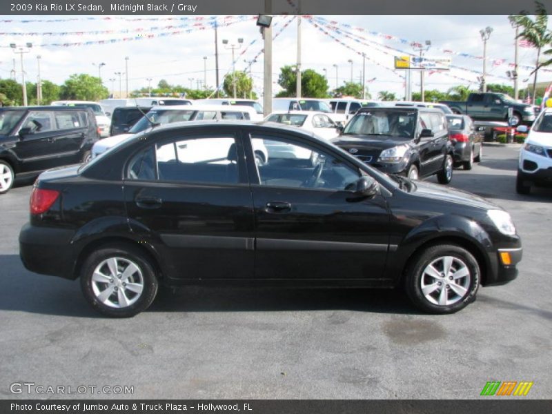 Midnight Black / Gray 2009 Kia Rio LX Sedan