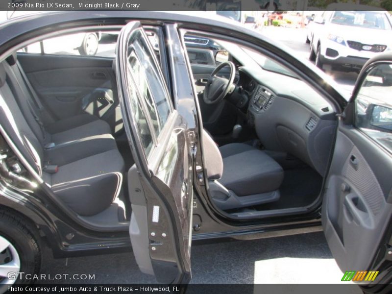 Midnight Black / Gray 2009 Kia Rio LX Sedan