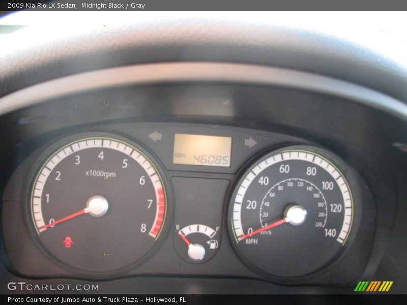 Midnight Black / Gray 2009 Kia Rio LX Sedan