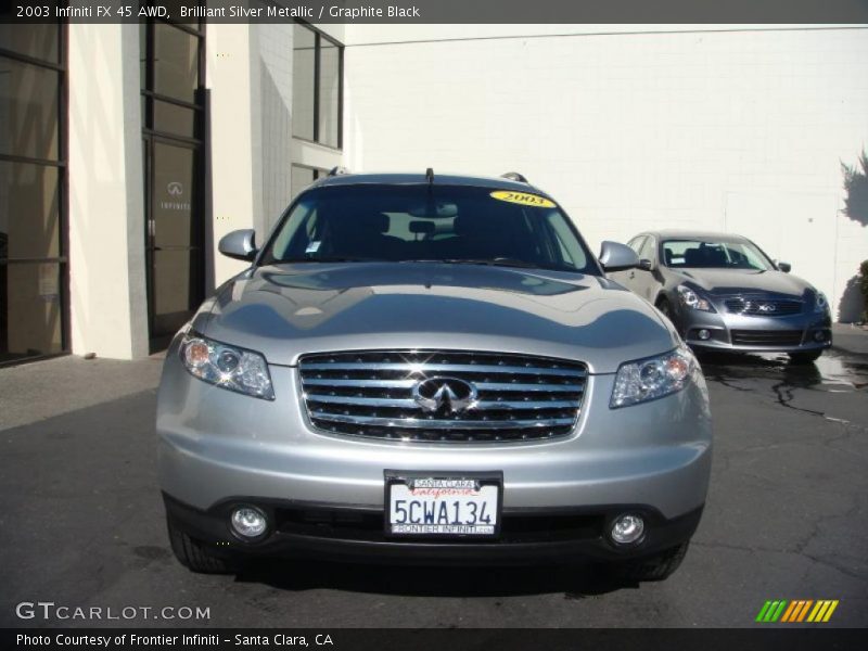 Brilliant Silver Metallic / Graphite Black 2003 Infiniti FX 45 AWD