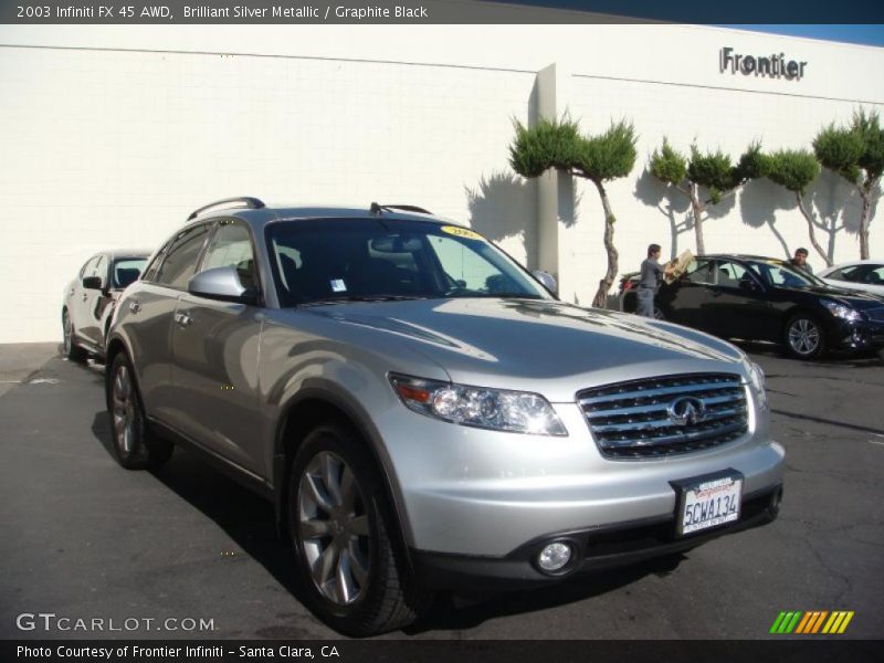 Brilliant Silver Metallic / Graphite Black 2003 Infiniti FX 45 AWD